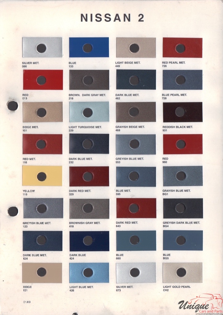 1995-2002 Nissan Paint Charts Octoral 2